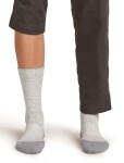 Dámské merino turistické ponožky ICEBREAKER Wmns Hike+ Light Crew 2 Pack, Blizzard Heather/Alloy velikost: 38-40 (M)