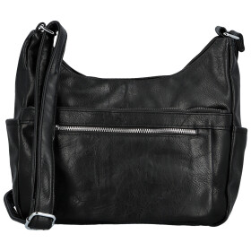 Módní dámská koženková crossbody kabelka Mayra, černá