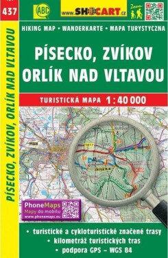 Písecko, Zvíkov, Orlík nad Vltavou 1:40 000