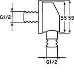 HANSA - Kolínka Nástěnné kolínko, chrom 52520100