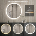 CERANO - Koupelnové LED zrcadlo Aureo - Ø 80 CER-8050BD6948