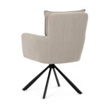 Jídelní židle, béžová, manšestrová látka, HC-X1128 LAN2