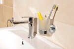 AQUALINE - SAMBA sklenka, mléčné sklo, chrom SB104