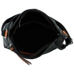 Stylová dámská koženková crossbody kabelka Samer, černá