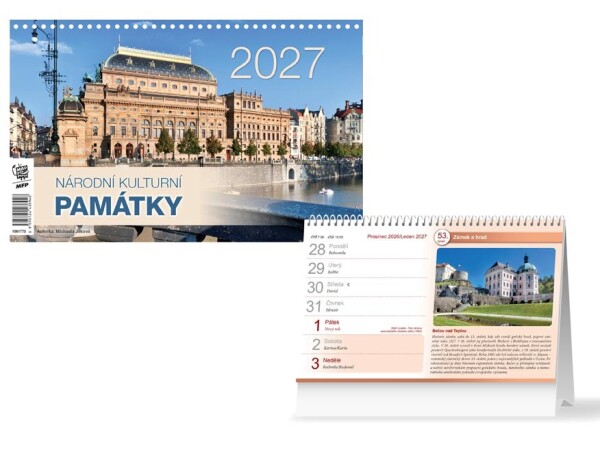 Stolní kalendář 2027 MFP Národní kulturní památky