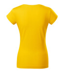 Fit V-neck tričko dámské žlutá XS