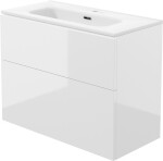 DEANTE - Prizma bílá koupelnová skříňka, s umyvadlem - 80 cm; ST6U8U6U8M