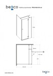 HOPA - Obdélníkový sprchový kout PIXA - Rozměr A - 120 cm, Rozměr B - 90 cm, Směr zavírání - Pravé (DX) BCPIXA1290OBDP