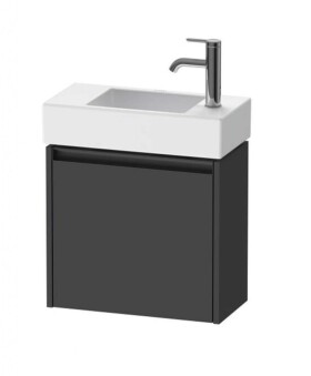DURAVIT - Ketho.2 Umyvadlová skříňka 44x48x24 cm, 1 dvířka, panty vpravo, grafit mat K25072R49490000