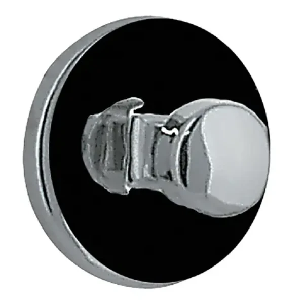 Spirella DOT háček na ručníky 2 ks černý-stříbrný / ABS / samolepící / 35 mm (7610583203786)