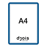 Djois magnetický rámeček - Magneto Solo, A4, modrý, 2 ks