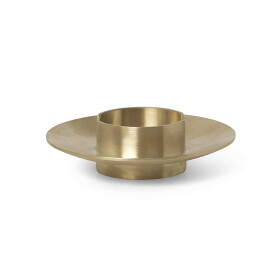 Ferm Living Mosazný svícen Block Brass 11 cm, zlatá barva, kov