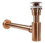 REA - Umyvadlový sifon s univerzální výpustí click-clack - COPPER MAT REA-A5699