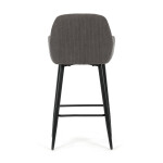 Barová židle, šedá, látka,AUB-V4009 GREY6