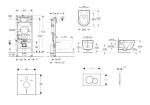 GEBERIT - Duofix Set předstěnové instalace, klozetu Oudee a sedátka softclose, tlačítko Sigma01, lesklý chrom SANI11CA1120B