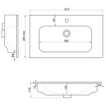 SAPHO - SET koupelnová skříňka CIRASA 80cm s umyvadlem a LED zrcadlem, 3x zásuvka, bílá lesk KSET-107
