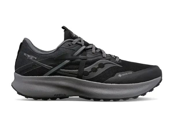 Saucony Ride 15 TR GTX Black/Charcoal - Saucony Ride 15 TR GTX pánské běžecké boty Black/Charcoal EU 46,5