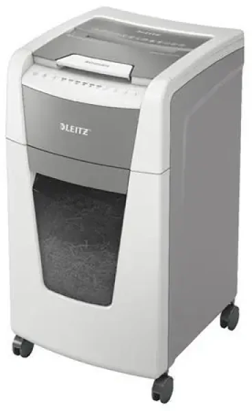 Leitz IQ AutoFeed 300 P4 bílá / Skartovač / Automatický podavač / DIN P4 křížový řez / 300 listů / 60 l (80150000)