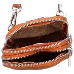 Luxusní dámské kožené MINI crossbody Lucho, koňaková