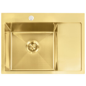 REA - Ocelový dřez Fin BRUSH GOLD ZLE-06013