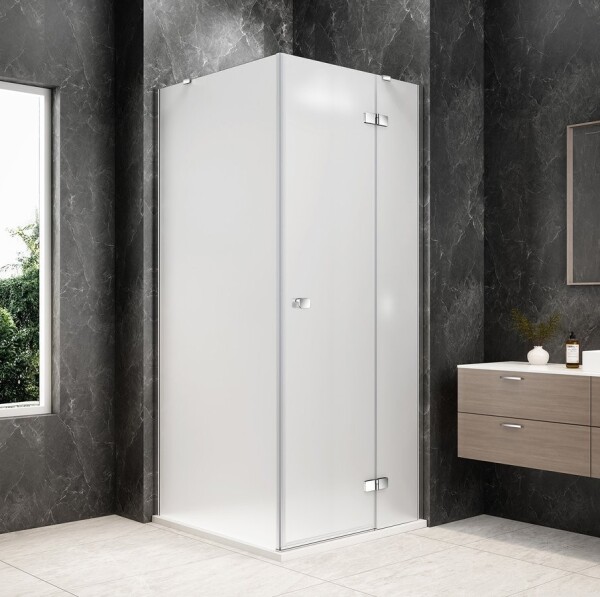 POLYSAN - GLOBE CHROME čtvercový sprchový kout 800x800, matné sklo, pravé GB1080-3215MRC