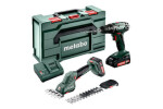 Metabo 685186000 / Sada Aku nářadí: nůžky na keře SGS 18 LTX Q + Aku šroubovák BS 18 / 2x 18 V/2 Ah / kufr+ nabíječka (685186000)