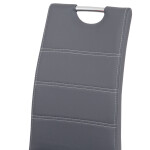 Jídelní židle, šedá, ekokůže, HC-484 GREY