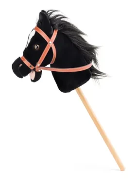 Faunica Hobby horse Baron, černý kůň na tyči se zvuky