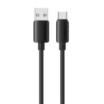 USAMS U98-786 černá / Nabíjecí a datový kabel / USB-C / 3A / 18W / 1 m / silikonový (SJ786USB01)