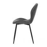 Jídelní židle, šedá, látka, CT-285 GREY2