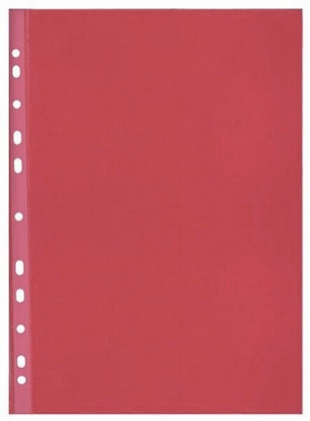 Prospektový obal A4 hladký, 50 mikronů, HERLITZ, 100ks - červený