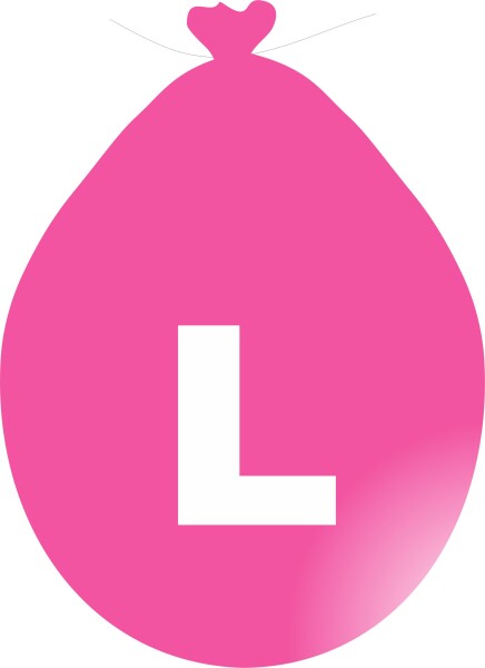Balónek písmeno L růžové balonky.cz Balónek písmeno L růžové balonky.cz