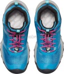 Dětské celoroční boty Keen WANDURO MID WP YOUTH fjord blue/fuchsia purple Velikost: