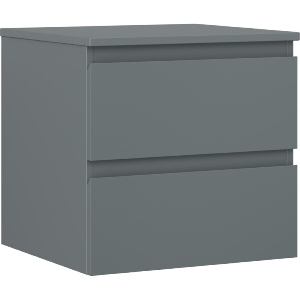 MEXEN/S - Orio koupelnová skříňka pod umyvadlo 50 cm s deskou, 2 zásuvky, grafit mat 91A10-05047-2-BFFC66
