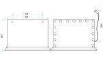 REA - Zrcadlo LED HOLLYWOOD Black 80x60 HOM-12014