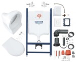 GROHE - Solido Set předstěnové instalace, klozetu a sedátka softclose, tlačítko Skate Air, alpská bílá 39116000