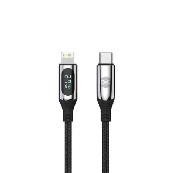 Forever LCD Kabel USB-C (M) - Lightning (M) 1m černá / 27W / LCD displej (5900495082732)