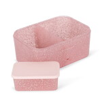 Konges Sløjd Svačinový box Cherry Glitter, růžová barva, plast