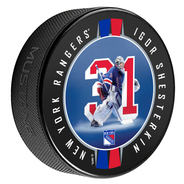 Mustang Puk New York Rangers NHL Breakout Ribbon - Igor Shesterkin