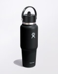 Hydro Flask Wide Mouth Travel Bottle with Flex Straw Cap 32 oz (946 ml) Black