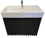 Koupelnová skříňka s umyvadlem SAT Delano 80x56x46 cm černá mat DELANO80ZCSAT