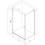 MEXEN/S - Lunar-B L sprchový kout dveře křídlové levá 75 x 70, transparent, nikl szczotkowan 832L-075-070-97-00-L