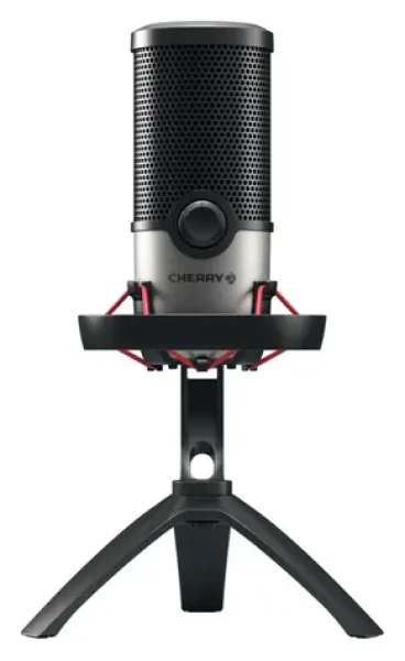 CHERRY UM 6.0 ADVANCED černá/stříbrná / Mikrofon / USB-C / Kardioidní a všesměrový / Výstup na sluchátka (JA-0710)