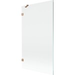 MEXEN/S - Lunar vanová zástěna FIX 100 x 150, transparent, měď kartáčovaná 897-100-000-65-00