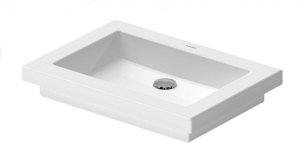 DURAVIT - 2nd floor Umyvadlo na desku 58x42 cm, bez přepadu, WonderGliss, bílá 03175800001