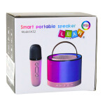 Mamido Bezdrátový karaoke reproduktor s mikrofonem K52 RGB Bluetooth růžový