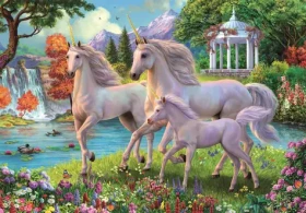 Clementoni 29794 Puzzle Jednorožci u vodopádu 180 dílků