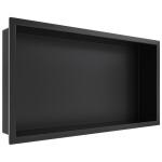 CERANO - Zápustná polička/nika s okrajem do obkladu - černá matná - 60x30x10 CER-417464