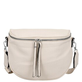 Módní dámská koženková ledvinka/crossbody Pola, tmavě béžová