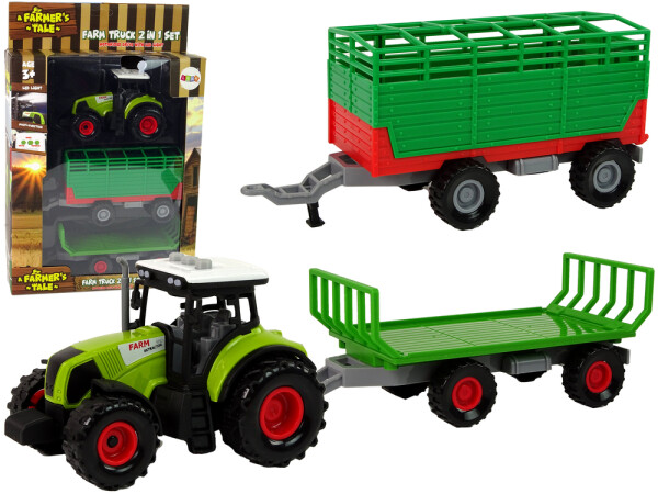 Mamido Traktor se dvěma přívěsy a efekty zelený